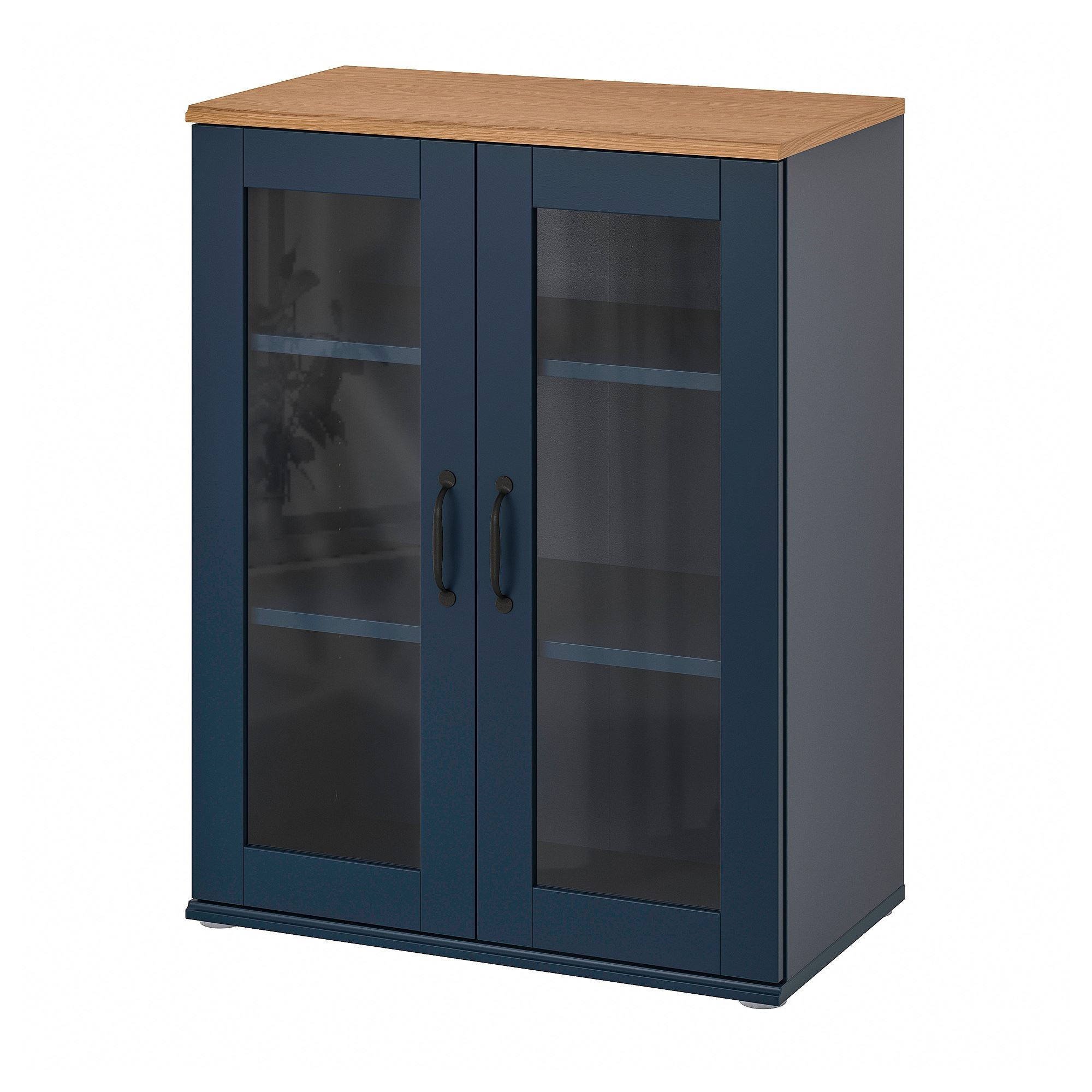 SKRUVBY blue/black 70x90 cm with glass doors IKEA