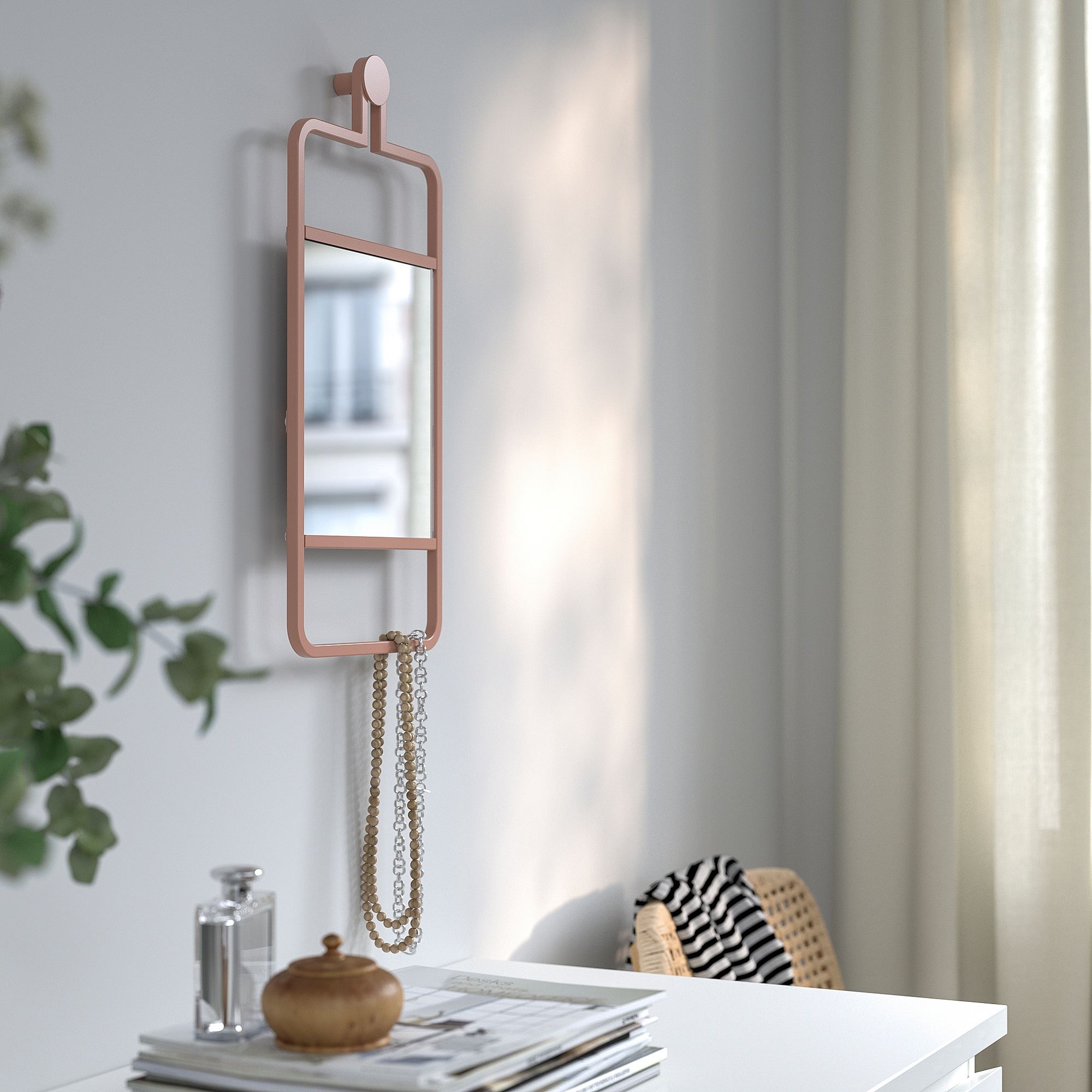 GRANVAG pembe 22x48 cm duvar aynası IKEA GRANVAG pembe 22x48 cm duvar aynası IKEA