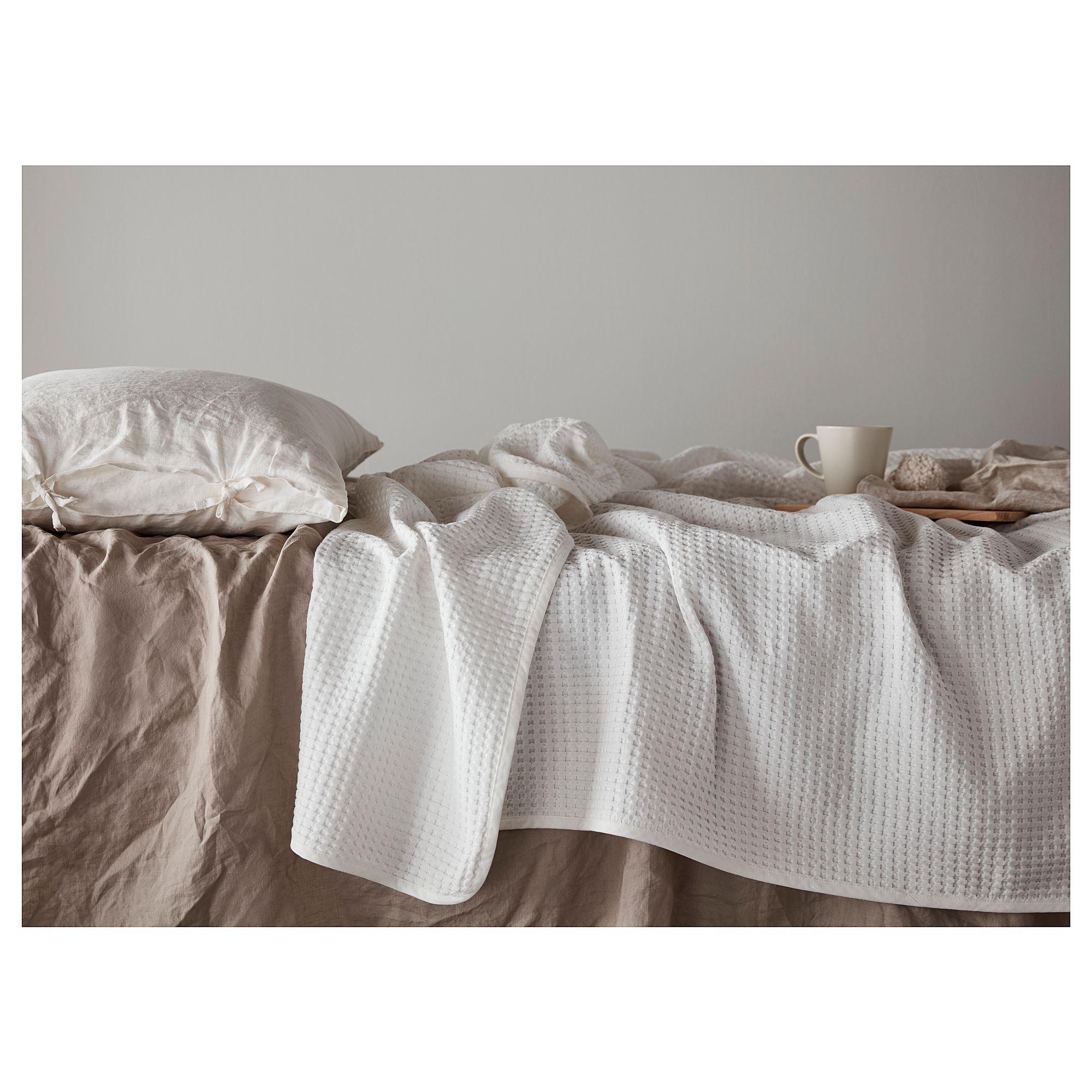 VARELD çift kişilik yatak örtüsü beyaz 230x250 cm IKEA Ev Tekstili