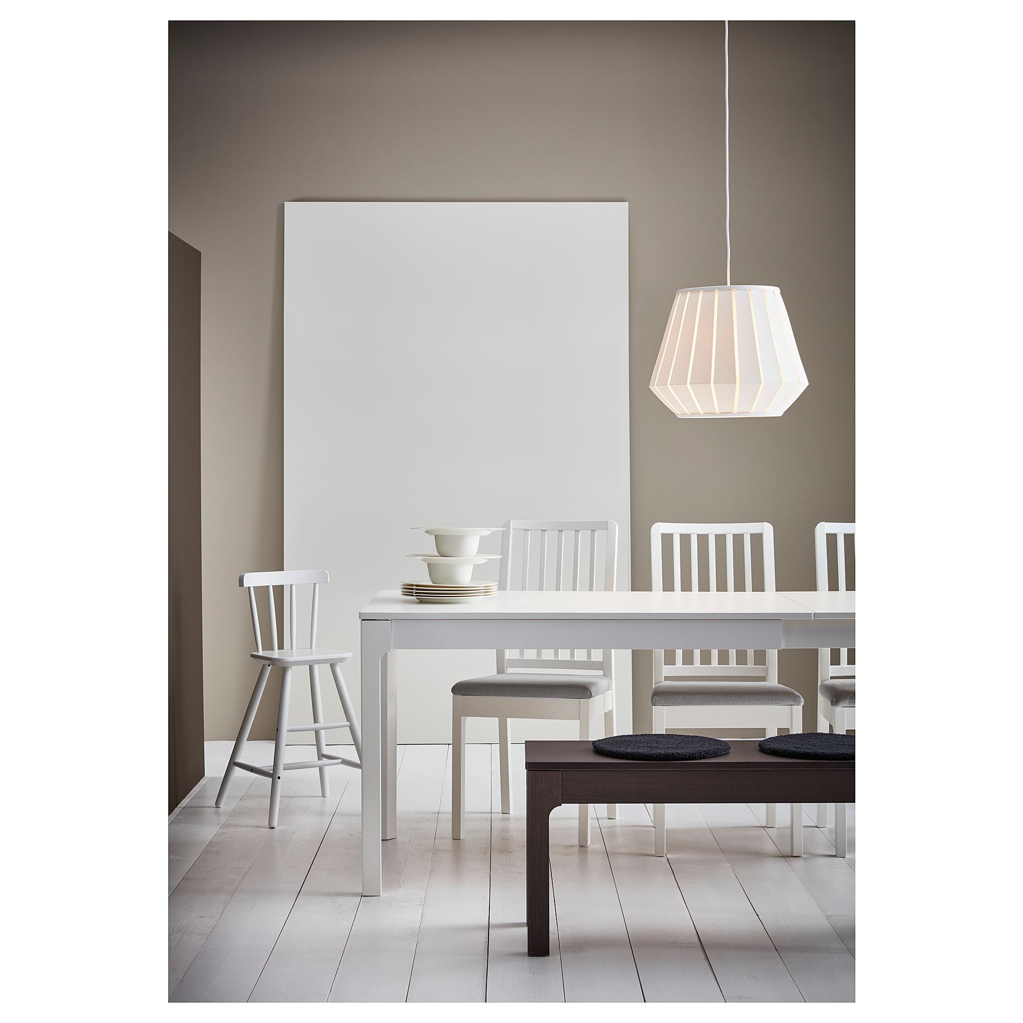 EKEDALEN açılabilen yemek masası beyaz 180/240x90 cm IKEA Mutfaklar