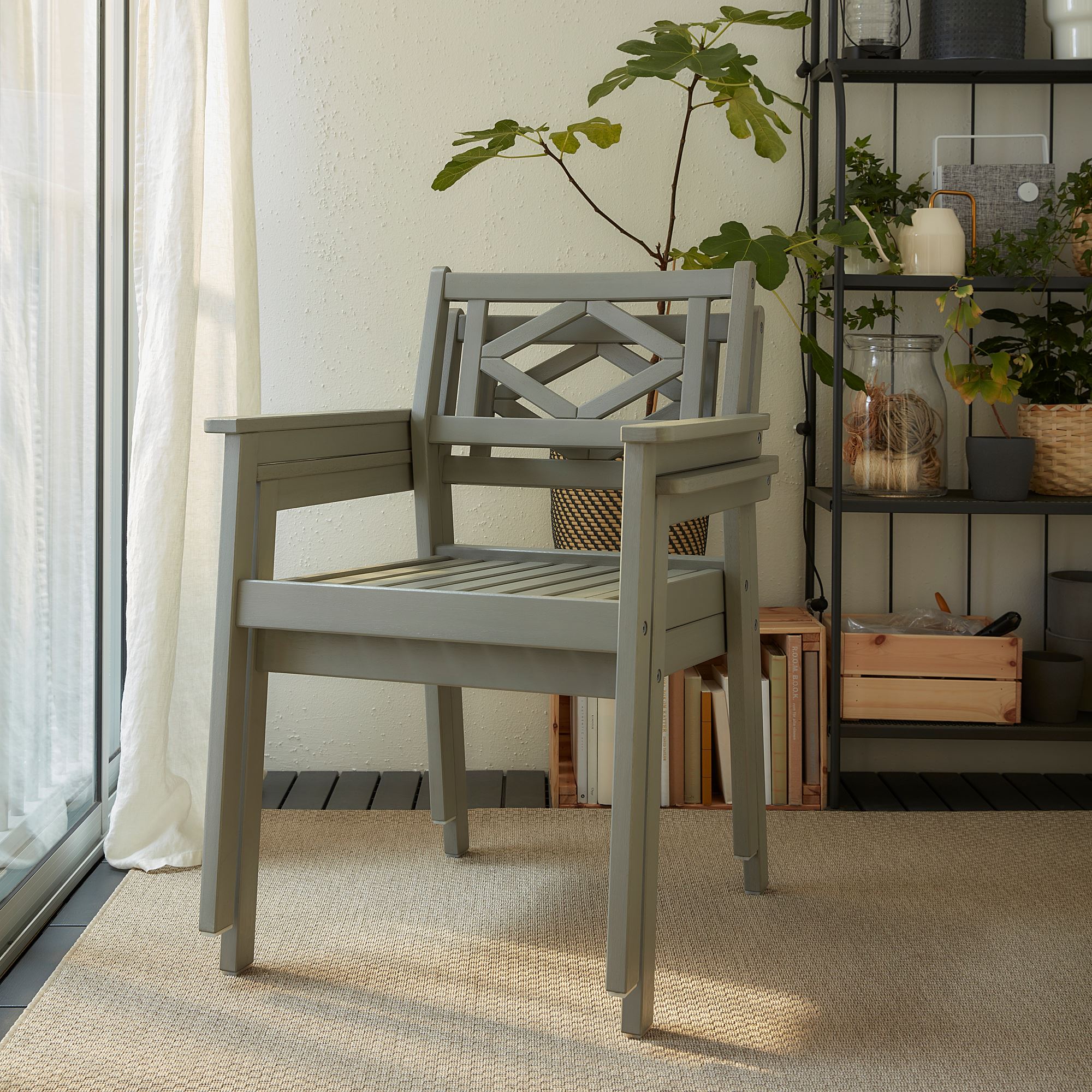 BONDHOLMEN masa ve sandalye seti gri IKEA Dış Mekan