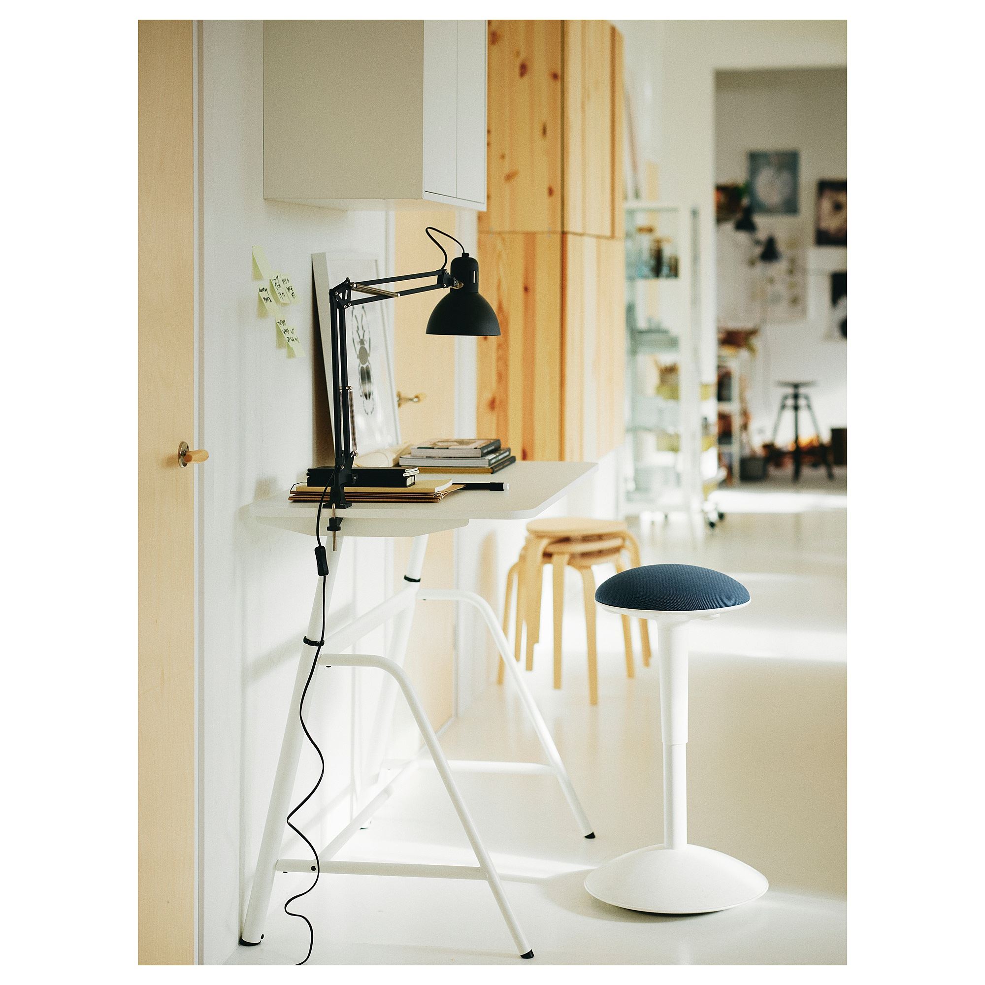 GLADHÖJDEN white 100x60 cm height adjustable desk IKEA