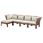 4-seat sofa with footstool