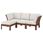 3-seat sofa with footstool