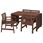 drop-leaf dining table-chair-bench with backrest set