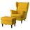 armchair and pouffe