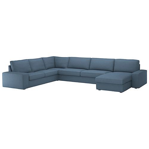 KIVIK 6�lı köşe kanepe ve uzanma koltuğu, hillared koyu mavi