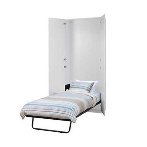 MIDSUND, dolap içi yatak mekanizması, beyaz, 90x200 cm