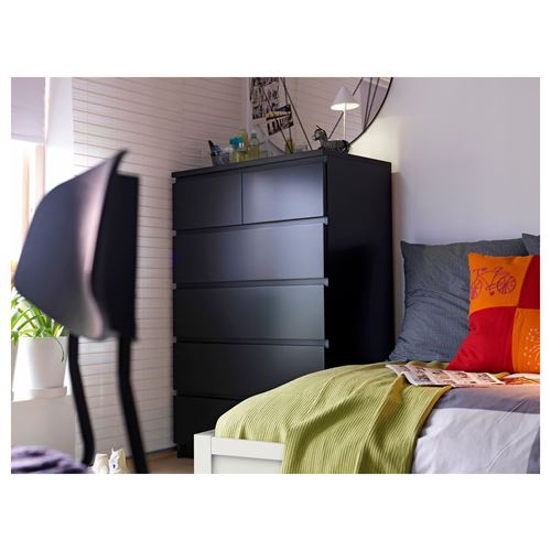 MALM 6 çekmeceli şifonyer venge 80x123 cm IKEA Yatak Odaları