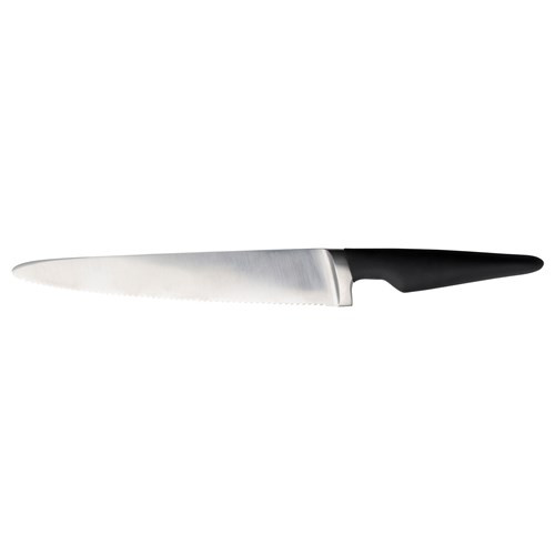 VÖRDA, ekmek bıçağı, paslanmaz çelik-siyah, 23 cm