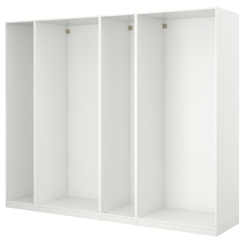 PAX, wardrobe frame, white, 300x58x201 cm