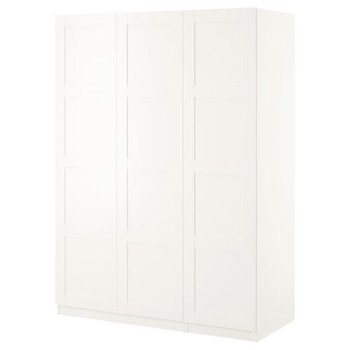 PAX/BERGSBO, gardırop, beyaz-beyaz, 150x60x201 cm