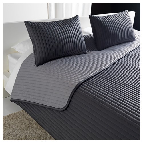 KARIT çift kişilik yatak örtüsü seti gri 260x280/40x65 cm IKEA Ev