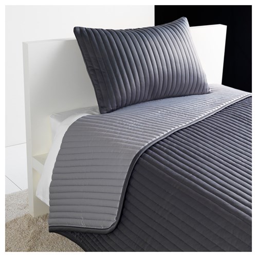 KARIT tek kişilik yatak örtüsü seti gri 180x280/40x65 cm IKEA Ev Tekstili