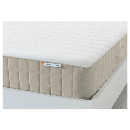 HAFSLO, double bed mattress, beige, 180x200 cm