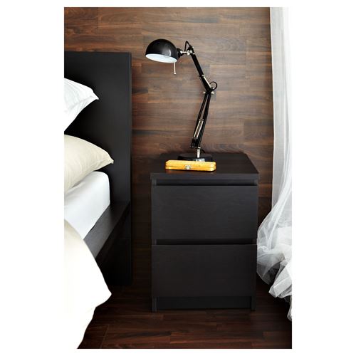 MALM blackbrown 40x55 cm bedside table IKEA
