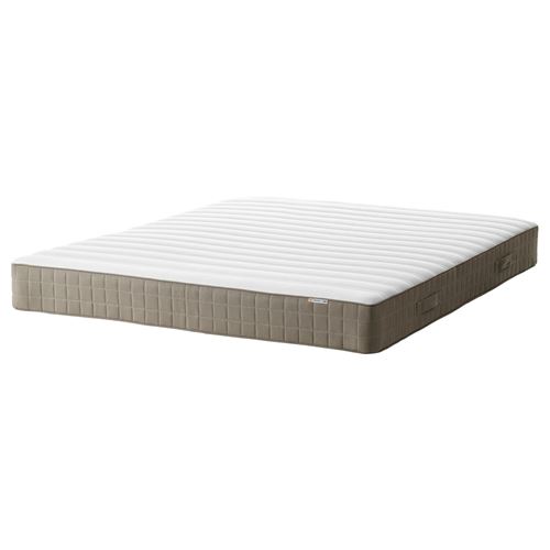 HAMARVIK, double bed mattress, dark beige, 140x200 cm