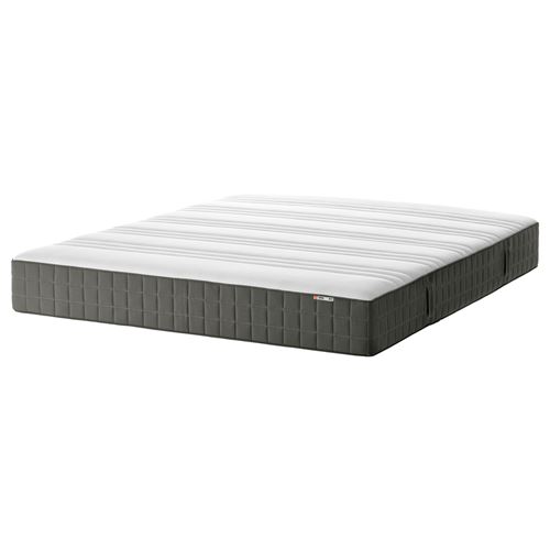 HÖVAG, double bed mattress, dark grey, 140x200 cm