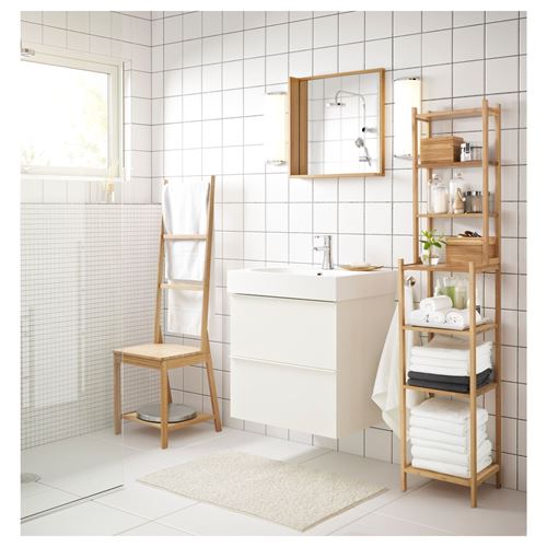 GODMORGON/BRAVIKEN, lavabo dolabı kombinasyonu, beyaz, 60x68 cm