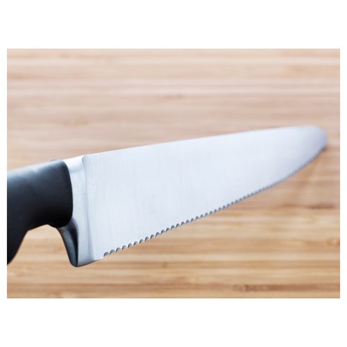 VÖRDA, ekmek bıçağı, paslanmaz çelik-siyah, 23 cm