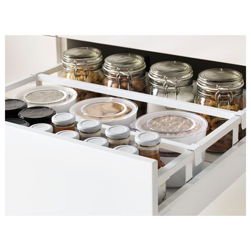 METOD/MAXIMERA, base cabinet with drawers, BODBYN grey, 80x60 cm
