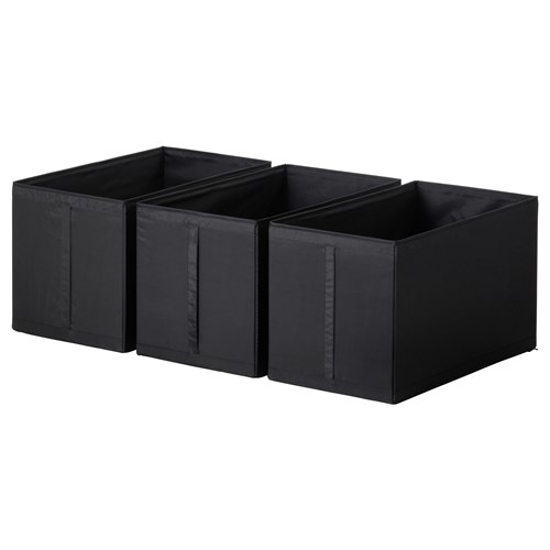 SKUBB kutu seti siyah 31x55x33 cm IKEA Yatak Odaları