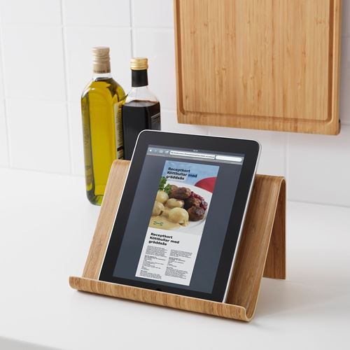 VIVALLA, telefon/tablet standı, bambu, 26x17 cm