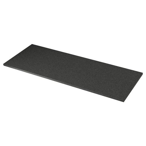 EKBACKEN, tezgah, siyah taş görünüm-laminat, 246x63.5x2.8 cm