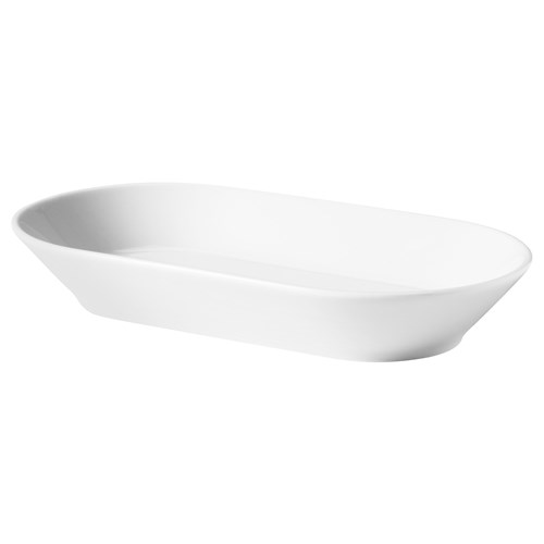 IKEA 365+, servis tabağı, beyaz, 19x10 cm