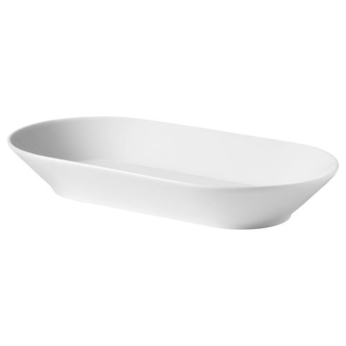 IKEA 365+, servis tabağı, beyaz, 24x13 cm