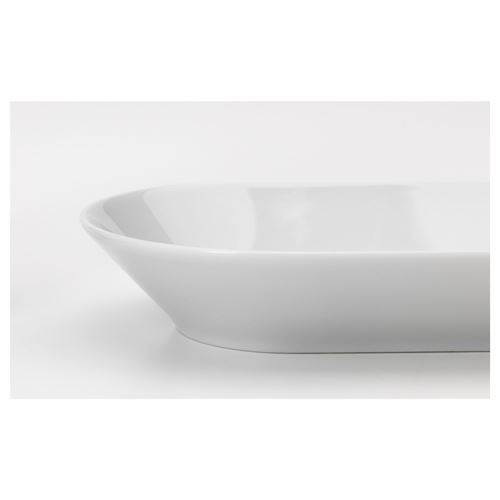 IKEA 365+, servis tabağı, beyaz, 38x22 cm