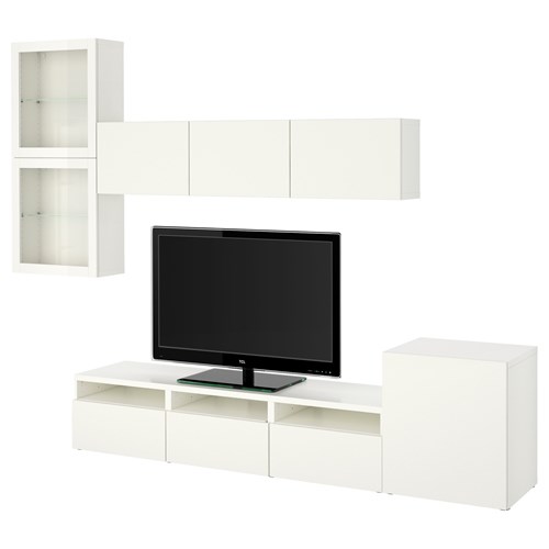Besta Lviken Tv Storage Unit White Gl Push Open Rail 300x20 Besta Lviken Tv Storage Unit