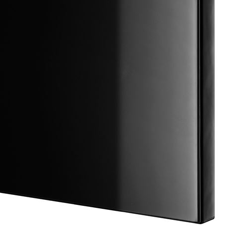 BESTA/SELSVIKEN, wall cabinet, black-brown/black, 120x42x38 cm