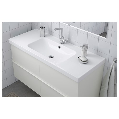ODENSVIK, tekli lavabo, beyaz, 120x49x6 cm