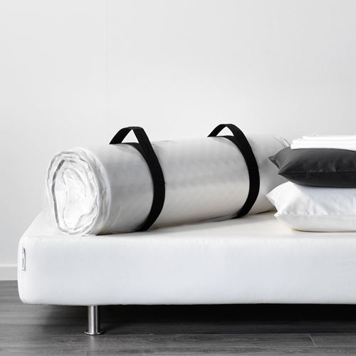 MALVIK, çift kişilik yatak, beyaz, 140x200 cm
