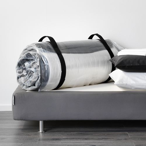 HÖVAG, çift kişilik yatak, koyu gri, 140x200 cm