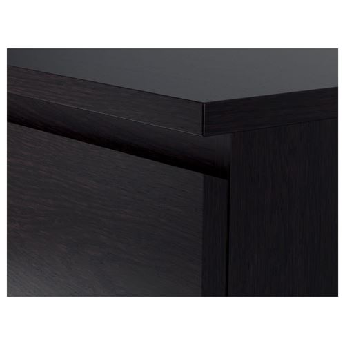 MALM, chest of 6 drawers, blackbrown, 160x78 cm