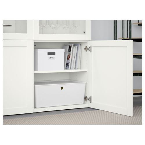 BESTA/HANVIKEN, storage combination, white, 120x40x192 cm