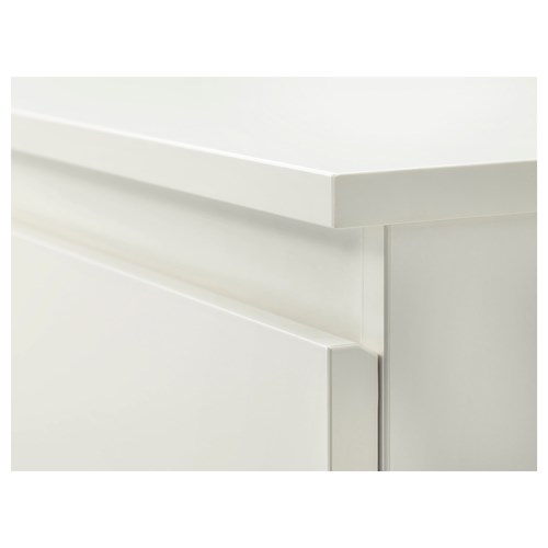 KULLEN, chest of 5 drawers, white, 70x112 cm