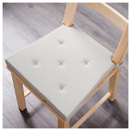 JUSTINA, chair pad, off-white, 35/42x40 cm