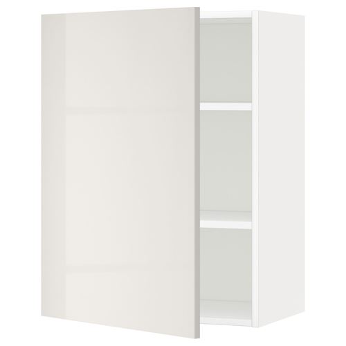 METOD kapaklı duvar dolabı beyazringhult açık gri 60x80 cm IKEA