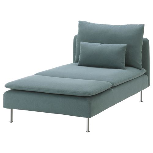 SÖDERHAMN, cover for add-on chaise longue, finnsta turquoise