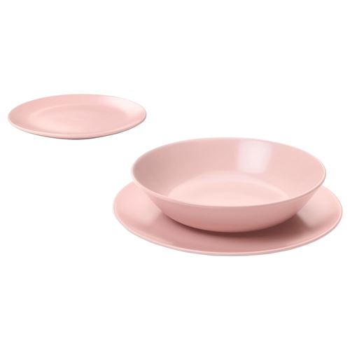 Dinera Set Of Serveware Light Pink Ikea Tableware