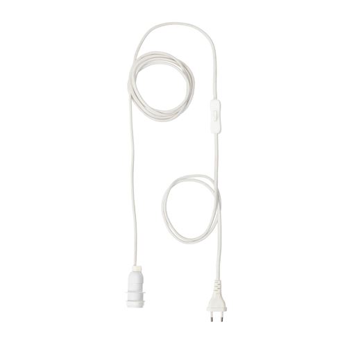 STRALA, cord set, white, 4 m