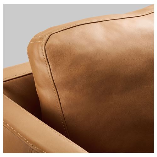 STOCKHOLM, 3-seat leather sofa, seglora natural