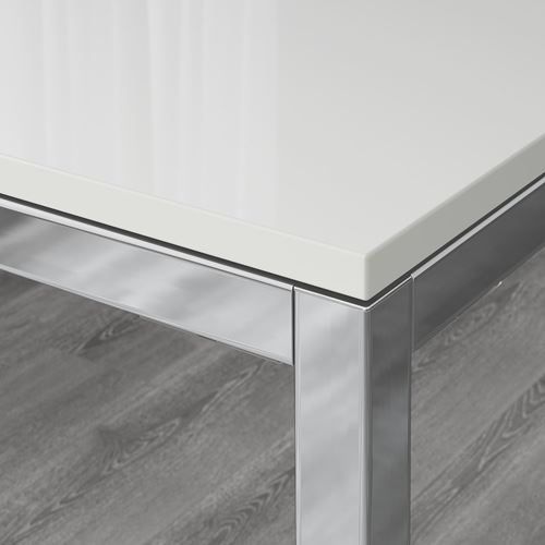 TORSBY, table top, high-gloss white, 135x85 cm