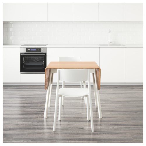 IKEA PS 2012 yemek masası ve sandalye seti, bambubeyaz, 138 cm