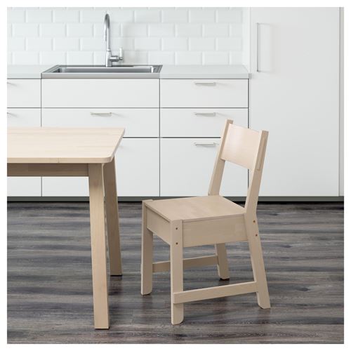 NORRAKER sandalye huş IKEA Yemek Odaları