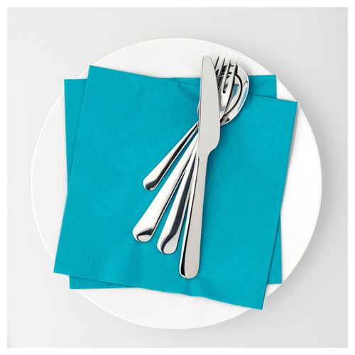 FANTASTISK, paper napkin, turquoise, 40x40 cm