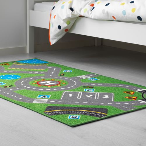 STORABO, kids rug, green, 75x133 cm